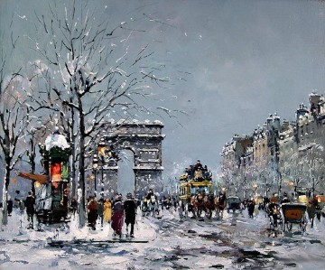 yxj055fD impressionism street scene Paris Oil Paintings